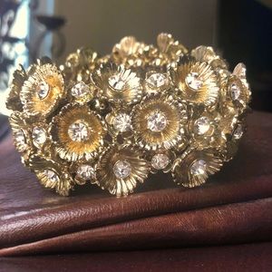 Statement Bracelet by Tasha in Gold Tone
